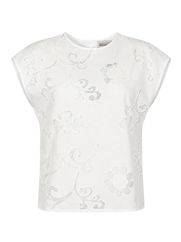 Semicouture: Blusen - Bluse - Weiß