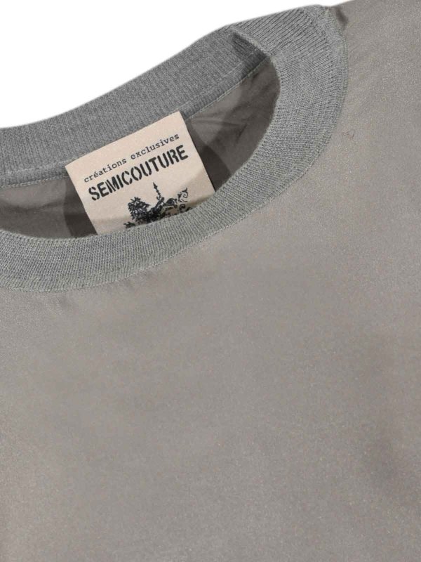 The Best Shops Semicouture: T-shirts - T-Shirt - Hellgrau