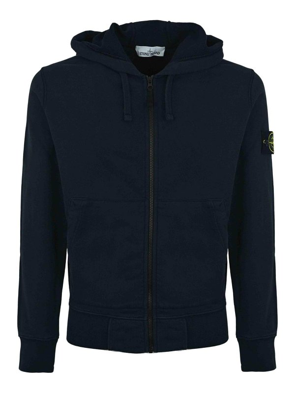 STONE ISLAND: スウェット＆セーター - スウェットシャツ/セーター - ダークブルー