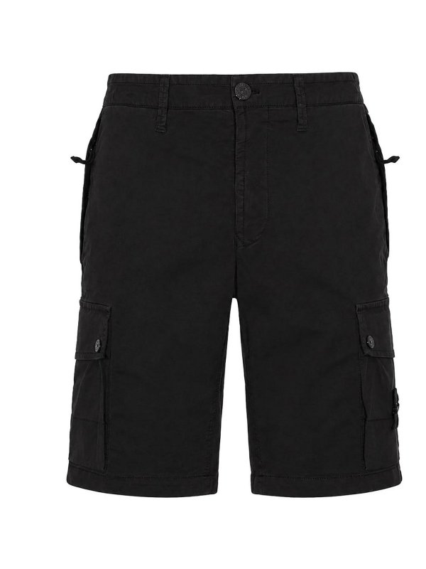 STONE ISLAND: トラウザーショーツ - ショートパンツ - 黒