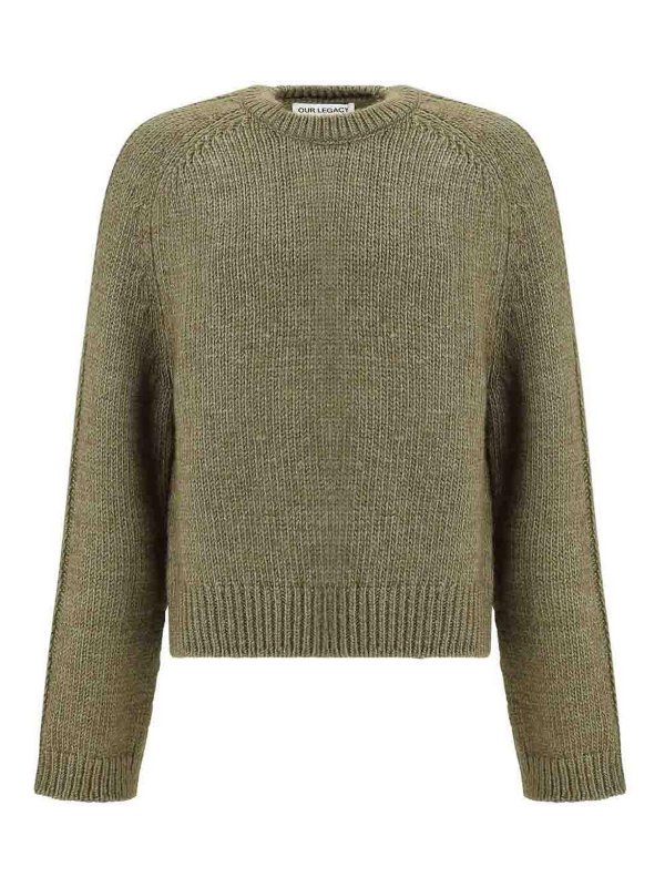 OUR LEGACY: Strickpullover mit Rundhalsausschnitt - Rundhalspullover - Grün