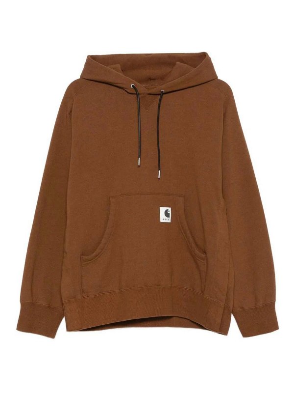 Sacai: Sudaderas y suéteres - Sudadera - Marrón