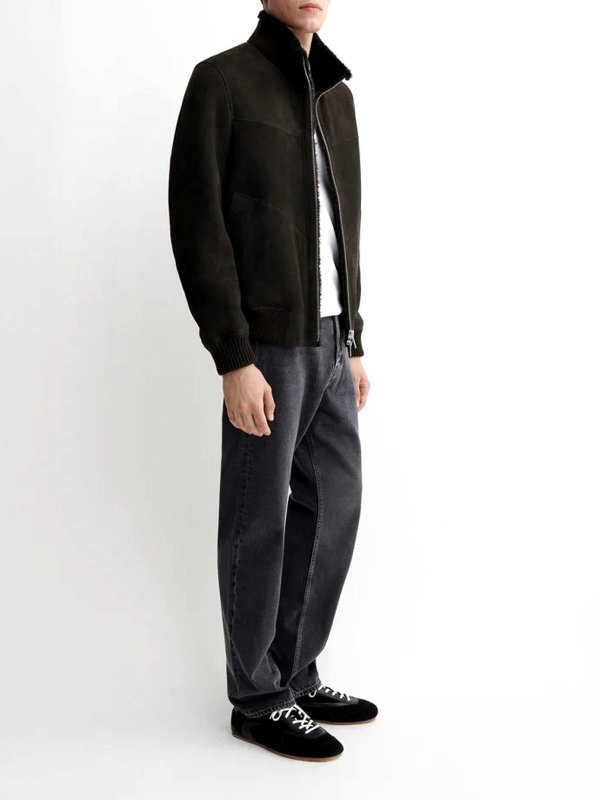 Arek shearling suede jacket shop online: ARMA
