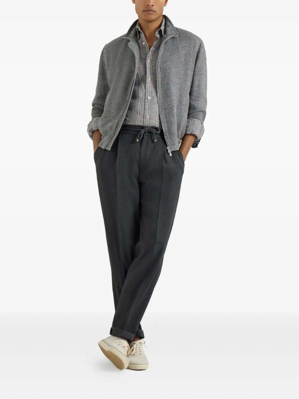 BRUNELLO CUCINELLI: casual jackets online - Hopsack jacket