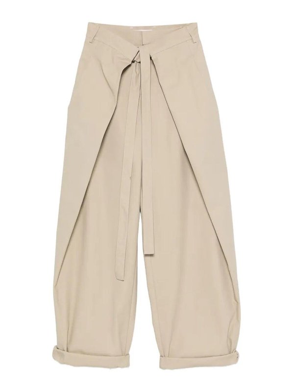 DARKPARK: casual trousers - Tie-front pants