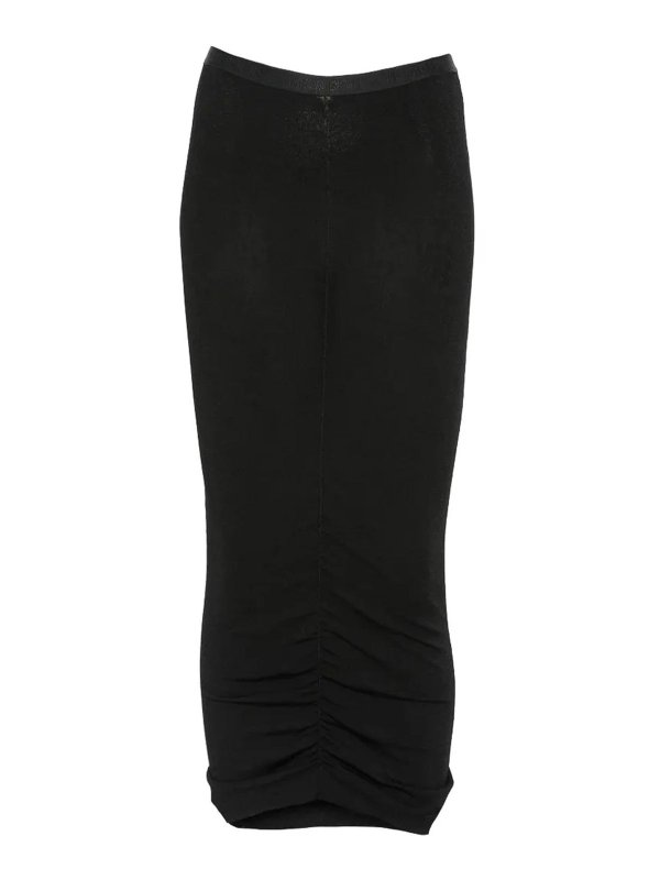 VALENTINO GARAVANI: Knee length skirts & Midi - Ruched midi skirt