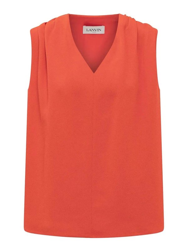 LANVIN: Tops & Débardeurs - Top - Rouge
