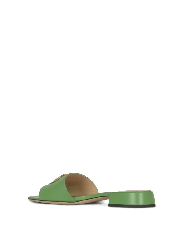 The Best Shops VALENTINO GARAVANI: sandals - Brass logo slides