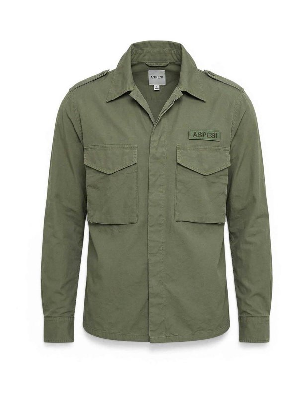 ASPESI: Camisas - Camisa - Verde
