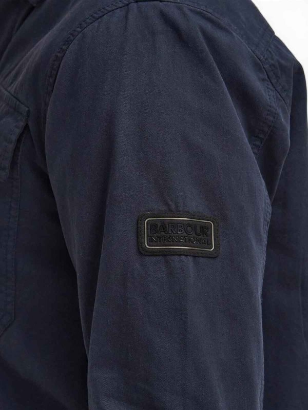 BARBOUR: knee length coats online - Barbour blue jackets