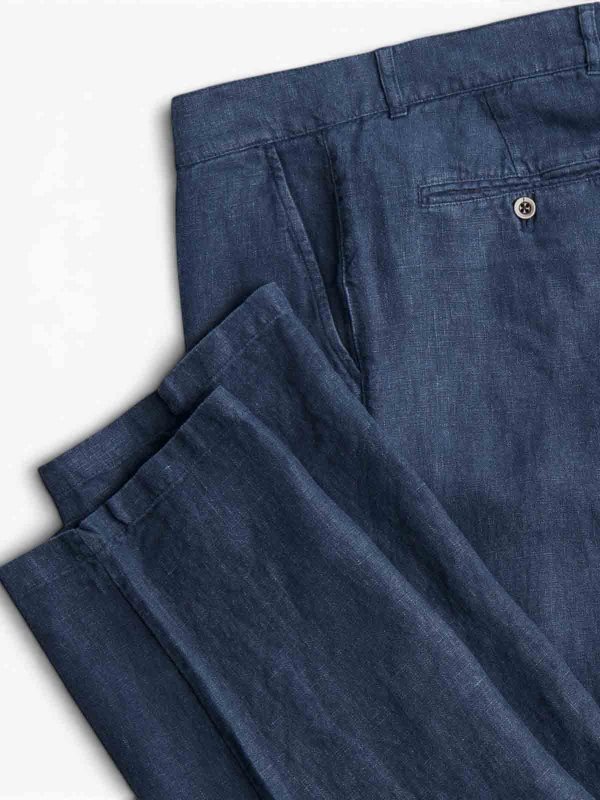 The Best Shops PORTUGUESE FLANNEL: カジュアルトラウザー - カジュアルパンツ - ブルー