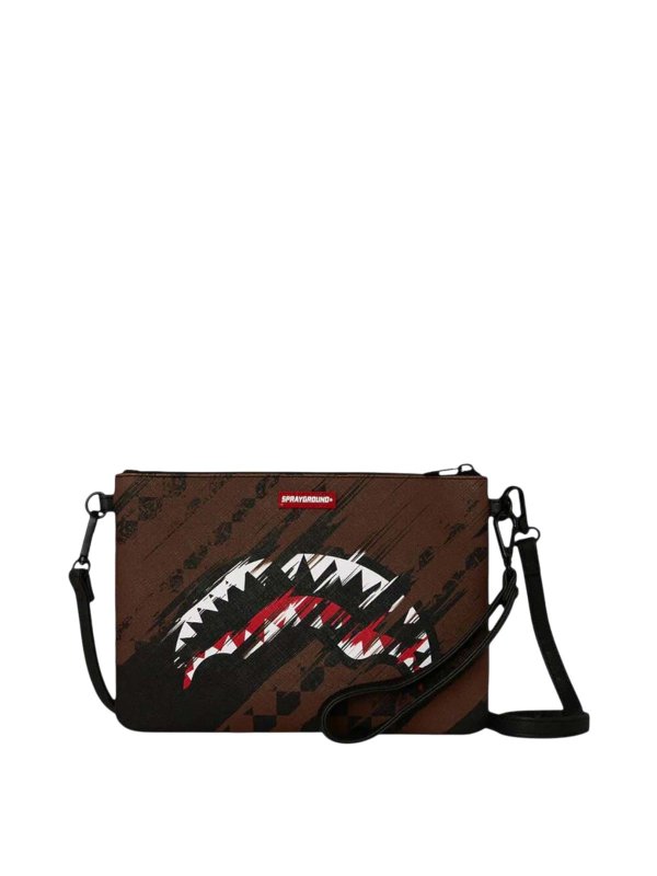 SPRAYGROUND: Clutch - Pochette - Marron