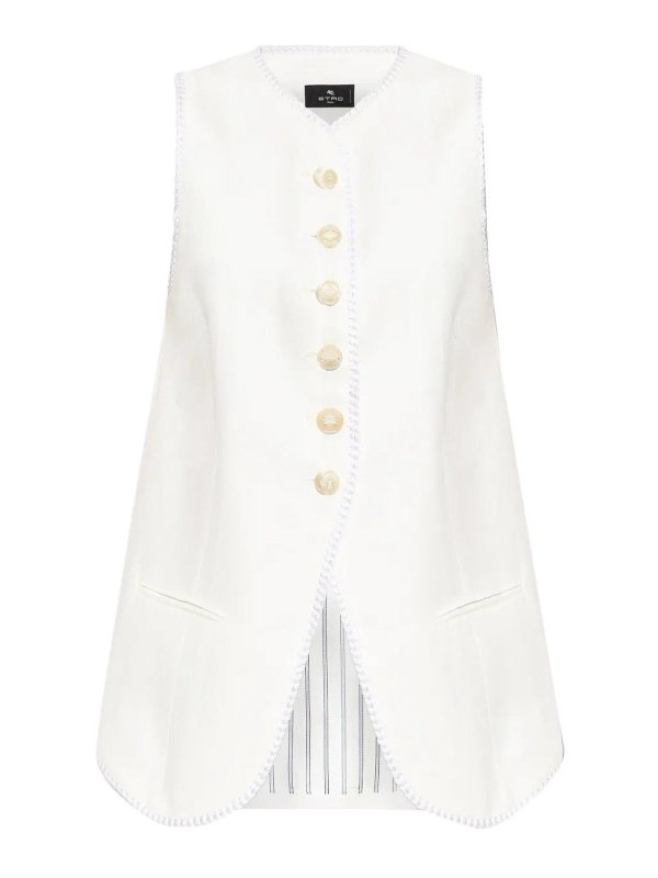 ETRO: waistcoats & gilets - Etro white vest