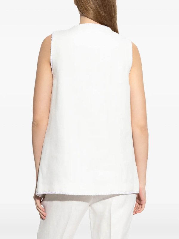 Etro white vest shop online: ETRO