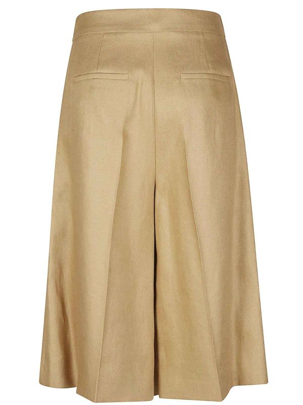 Max Mara: トラウザーショーツ online - ショートパンツ - ダークベージュ