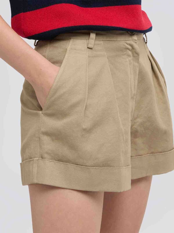 ASPESI: トラウザーショーツ online - ショートパンツ - ベージュ