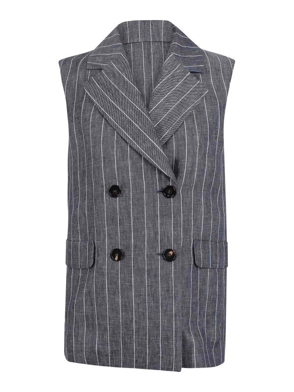 S MAX MARA: Westen - Weste - Blau