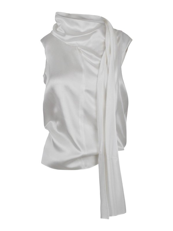 S MAX MARA: Tops y camisetas sin mangas - Top - Blanco