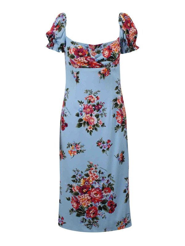 DOLCE & GABBANA: カクテルドレス - スクエアネックドレス