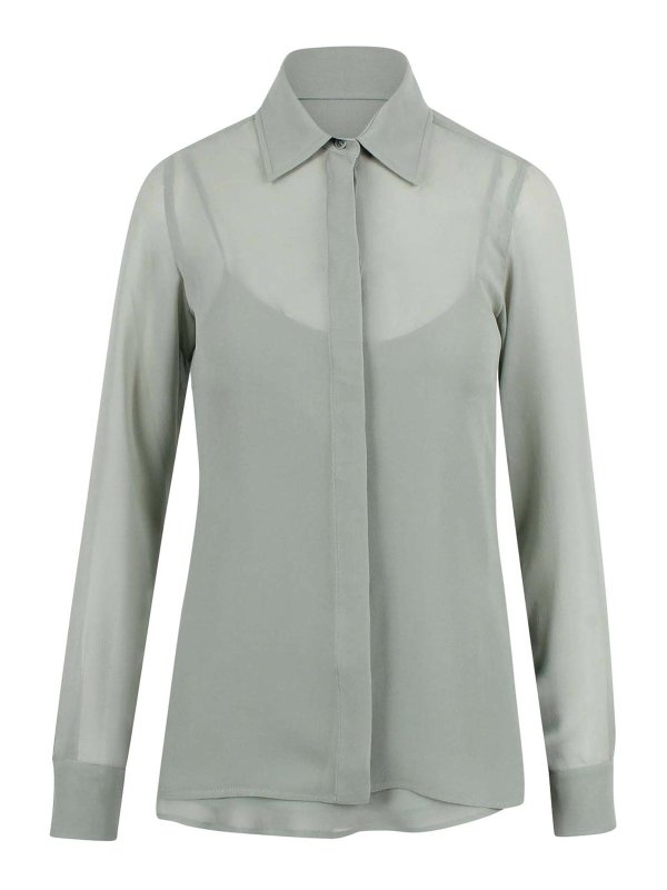 Max Mara: Hemden - Hemd - Grün