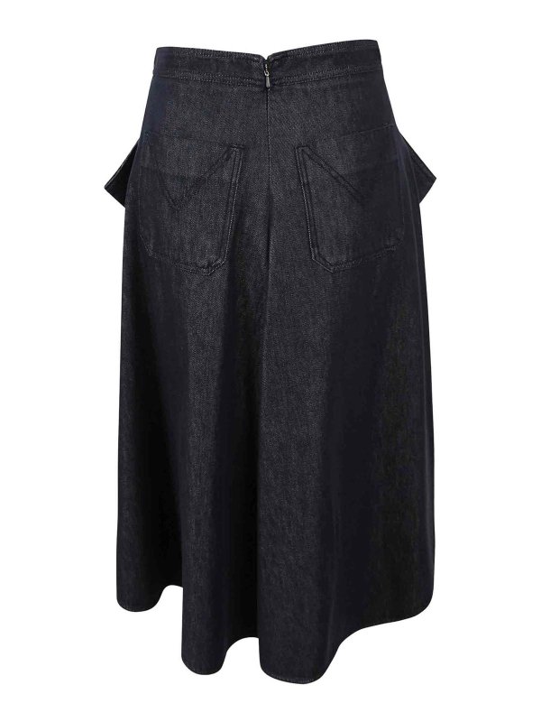 Max Mara: Knielange und Midi Röcke online - Midirock - Blau