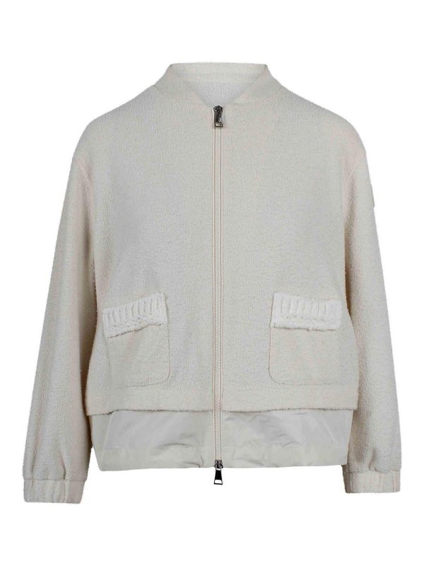 MONCLER: cardigans - Cardigan with patch pockets