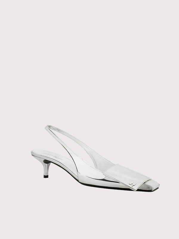 Courreges: sandals online - Mirror-effect slingback