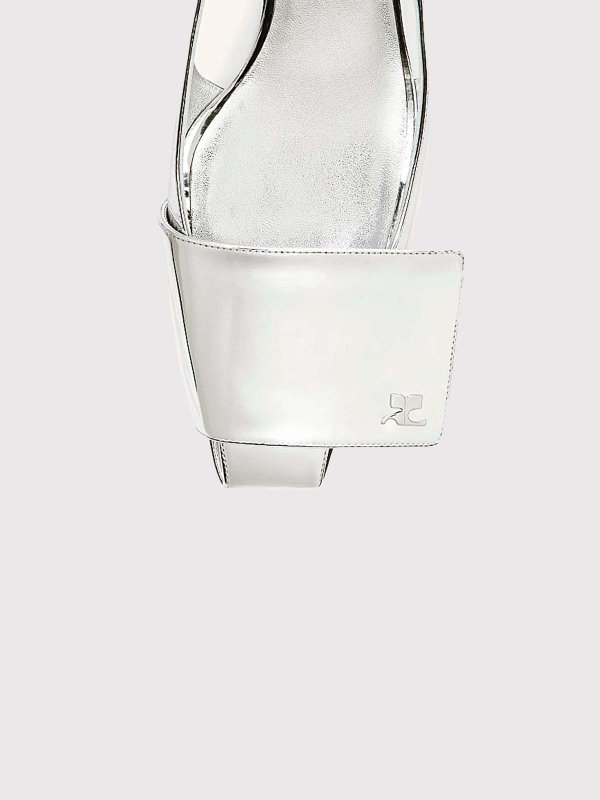 The Best Shops Courreges: sandals - Mirror-effect slingback