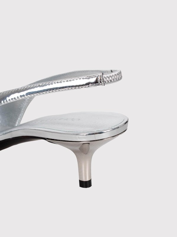Mirror-effect slingback shop online: Courreges