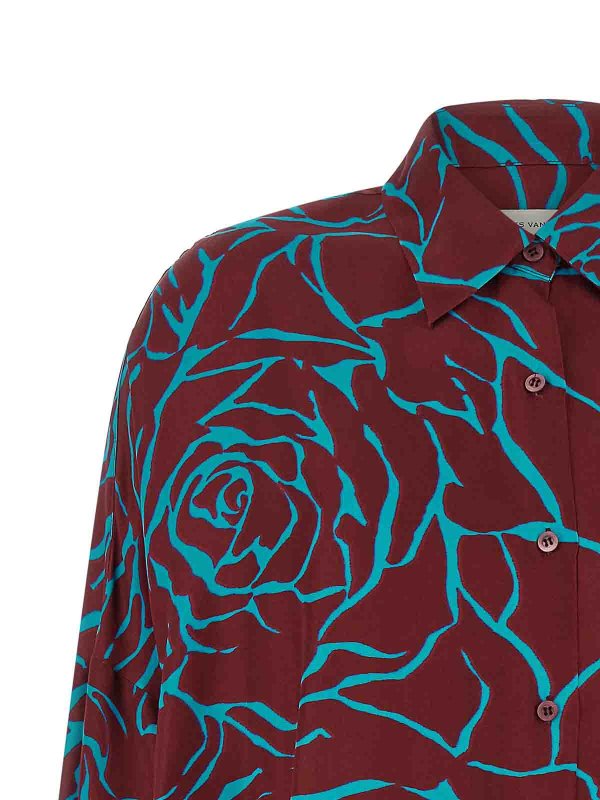 The Best Shops DRIES VAN NOTEN: シャツ - シャツ - ダークレッド