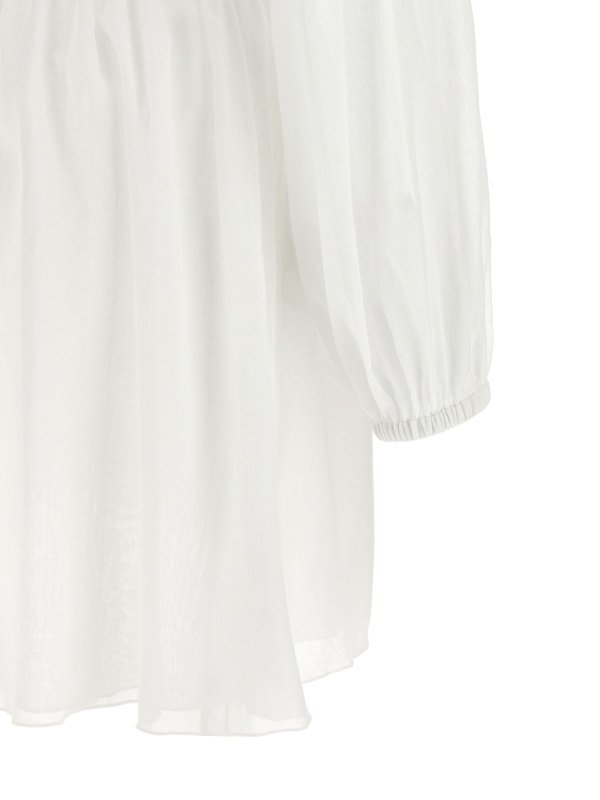 膝丈ドレス - 白 shop online: GIOVANNI BEDIN