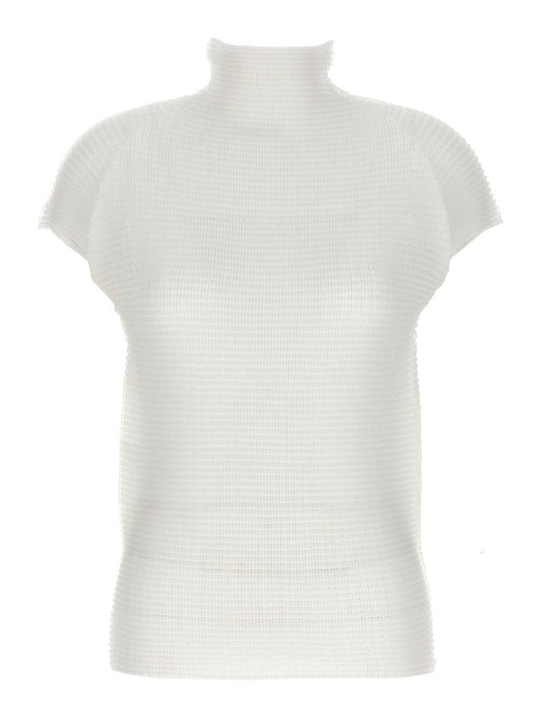 Issey Miyake wooly pleats-66' t-shirt - White - Women|IM66FJ67801