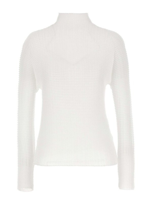 ISSEY MIYAKE: ブラウス - ブラウス - 白