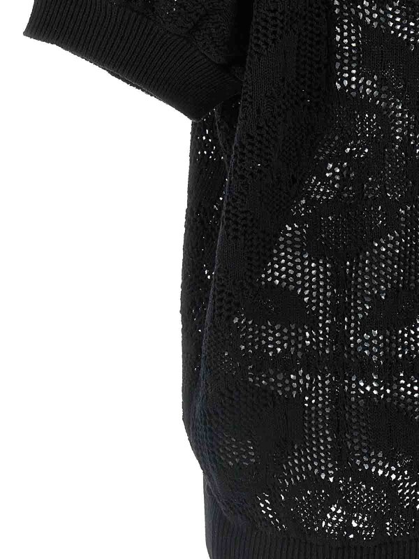 Openwork cotton sweater shop online: Nude