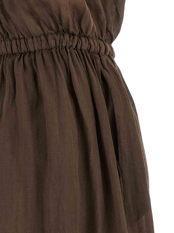膝丈ドレス - ブラウン shop online: Nude