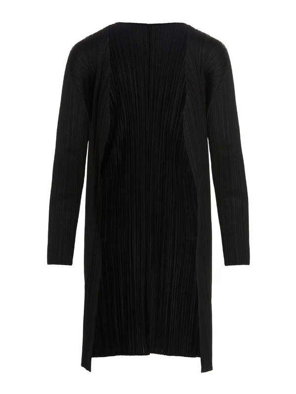 PLEATS PLEASE ISSEY MIYAKE: カーディガン - カーディガン - 黒