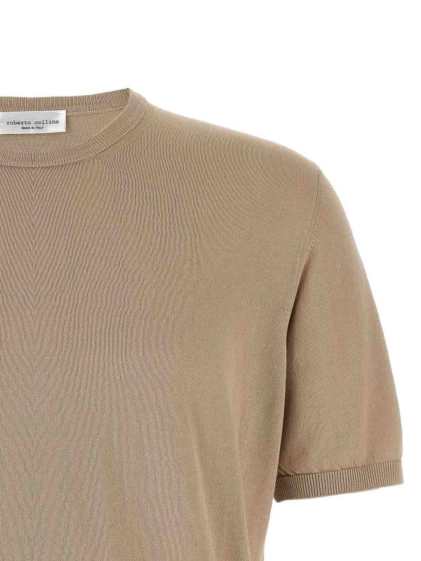 The Best Shops ROBERTO COLLINA: Pull col rond - Pull Col Rond - Beige