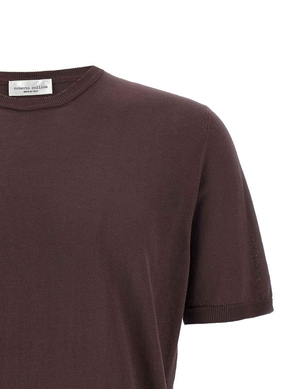The Best Shops ROBERTO COLLINA: Pull col rond - Pull Col Rond - Violet