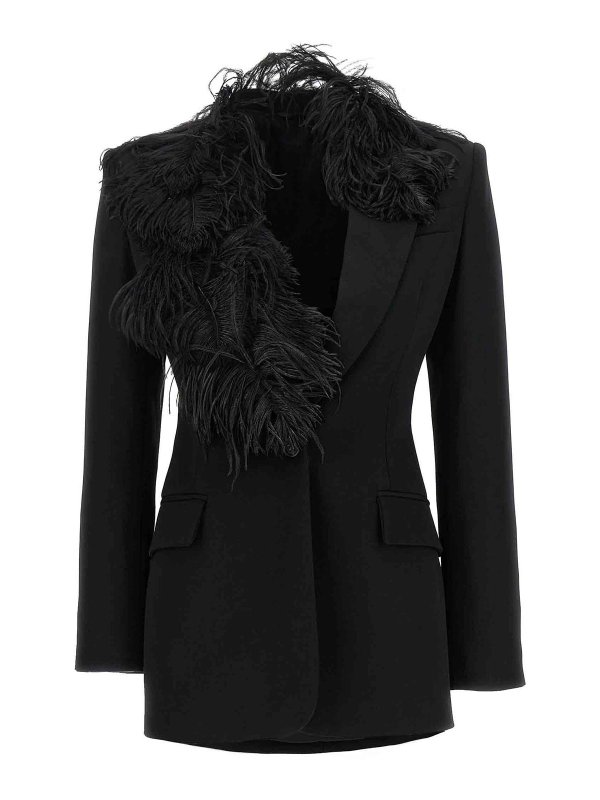 The Attico: blazers - Feather blazer