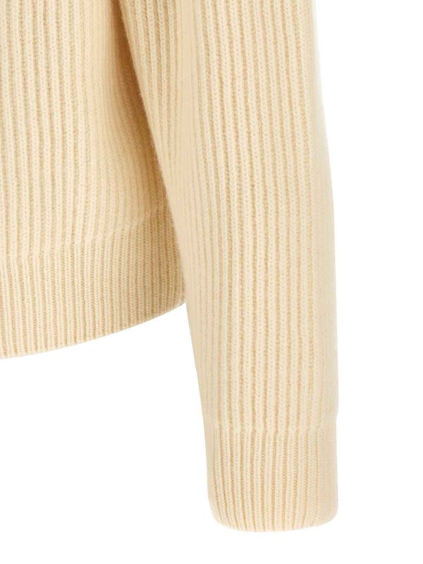 Rundhalspullover - Weiß shop online: JIL SANDER