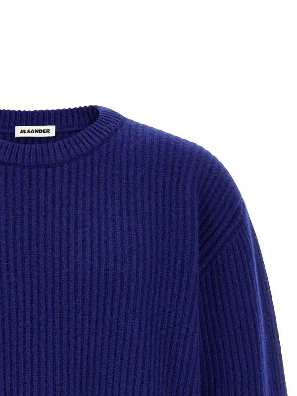 The Best Shops JIL SANDER: Pull col rond - Pull Col Rond - Bleu