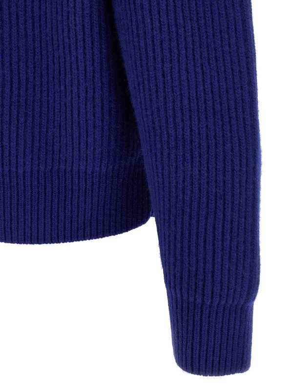 Pull Col Rond - Bleu shop online: JIL SANDER