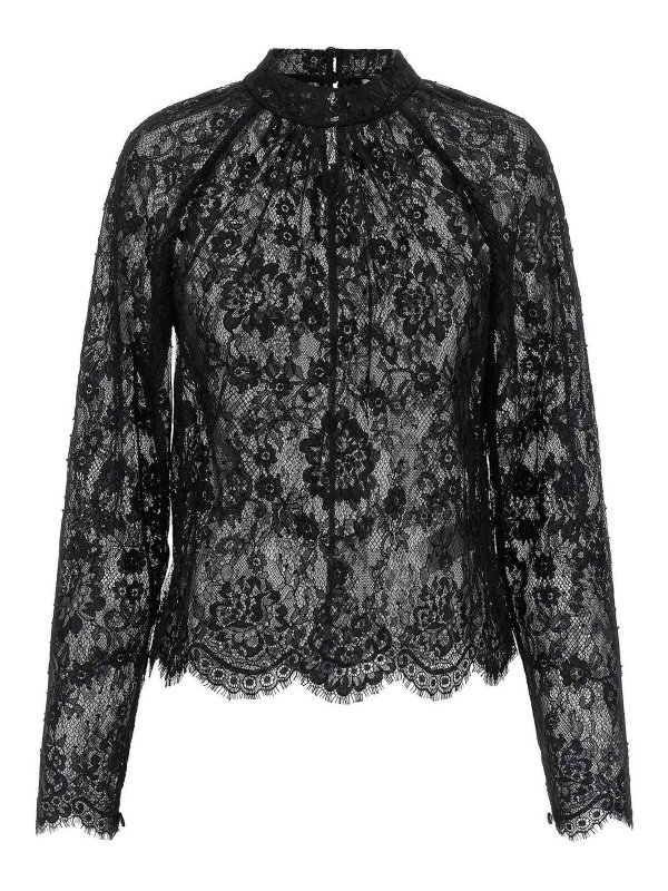 Self Portrait: Blusen - Bluse - Schwarz