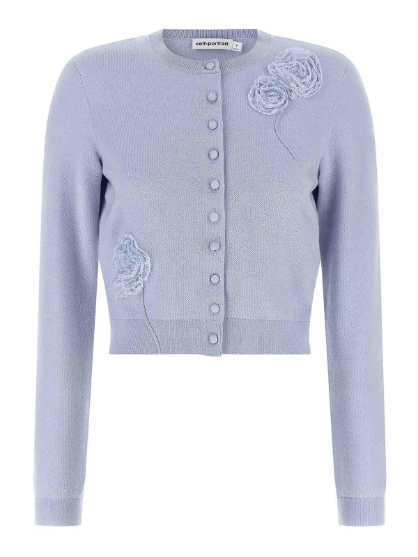 Self Portrait: Cardigans - Cardigan - Hellblau