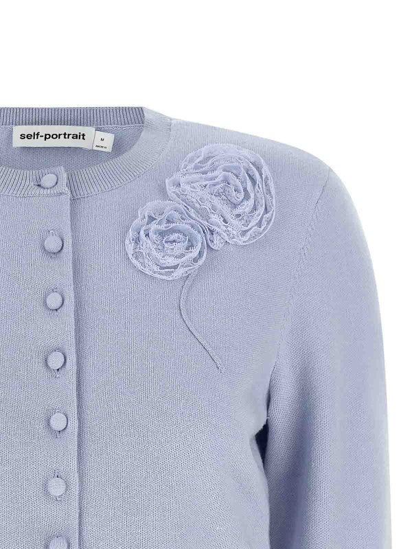 The Best Shops Self Portrait: Cardigans - Cardigan - Hellblau
