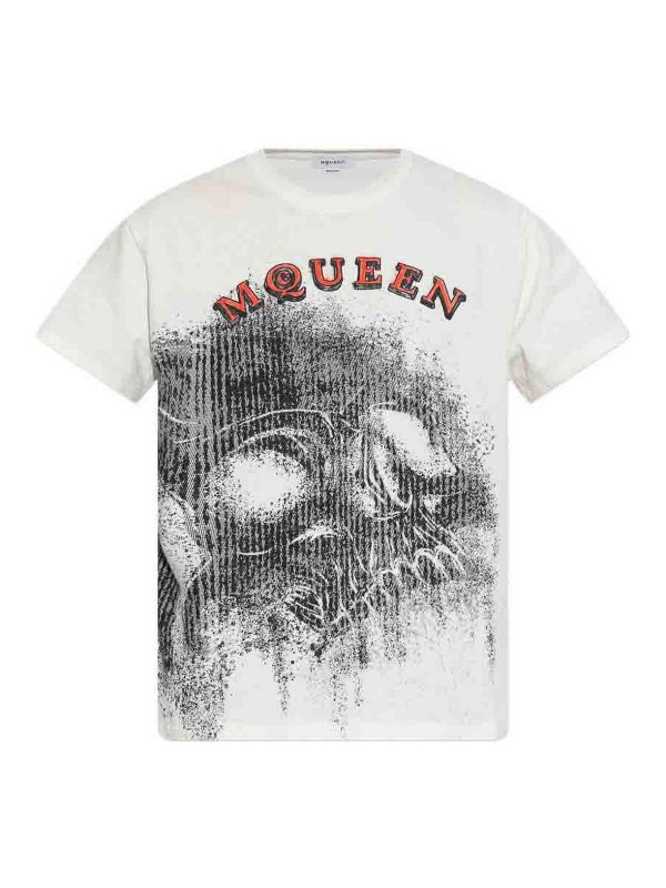ALEXANDER MCQUEEN: Camisetas - Camiseta - Blanco
