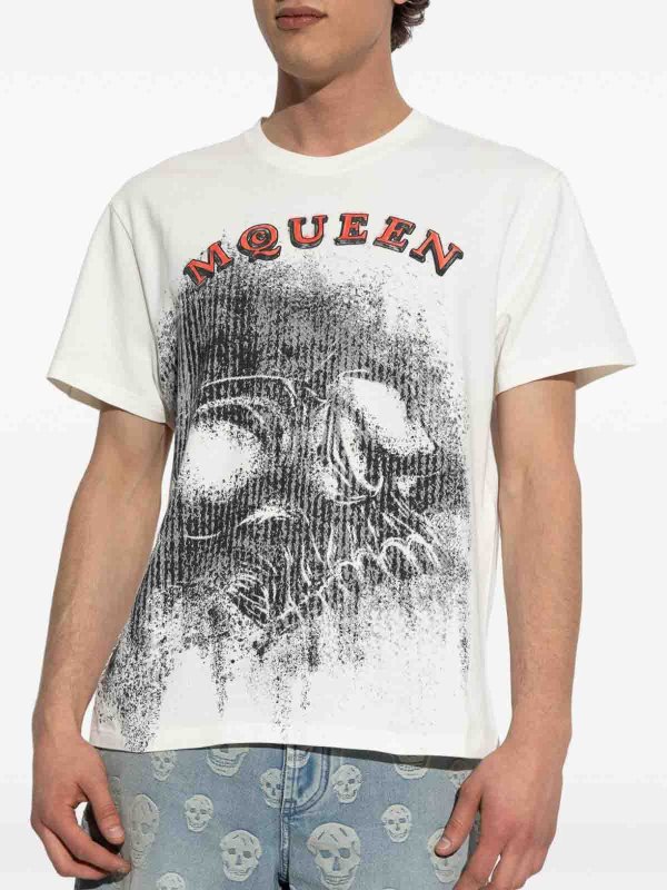 ALEXANDER MCQUEEN: Camisetas online - Camiseta - Blanco