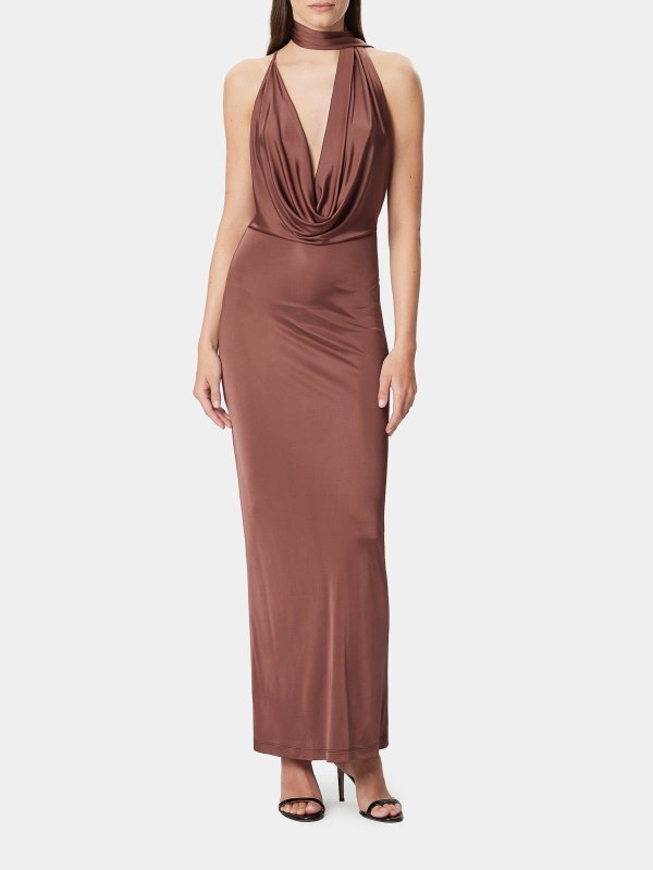 AMAZUÌN buy online Vestido Largo - Marrón