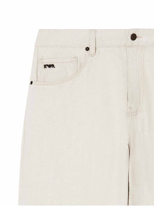 ストレートジーンズ - 白 shop online: EMPORIO ARMANI