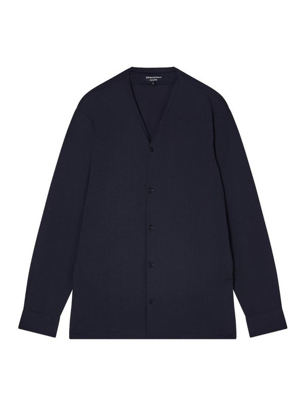 EMPORIO ARMANI: シャツ - シャツ - ブルー